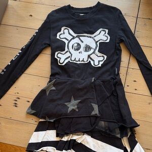 nununu Black Long Sleeve Skull & Stars Dress